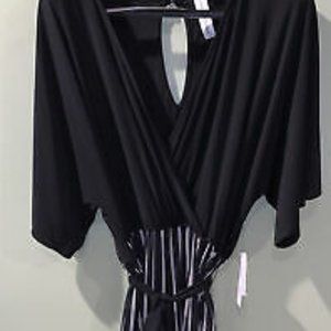 Emma & Michele - Black & White Striped Jumper